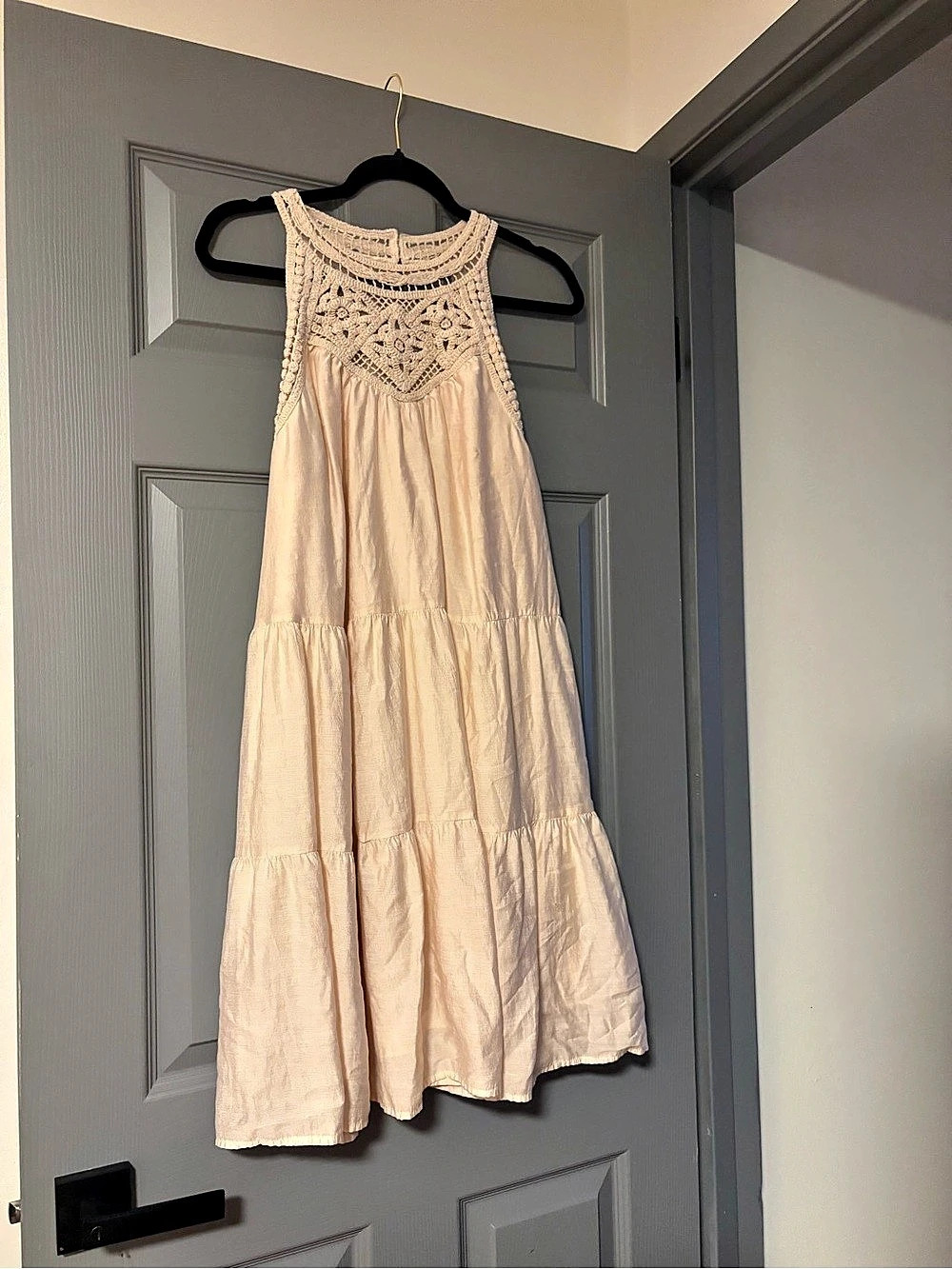 BTFBM Tiered Maxi Dress in Cream